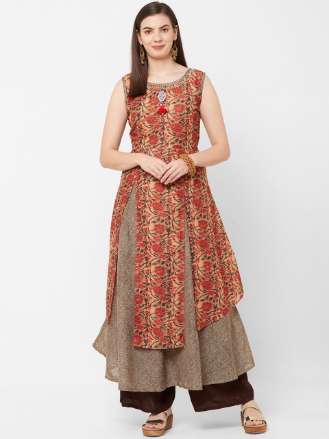 

Juliet Women Red Printed Anarkali Kurta