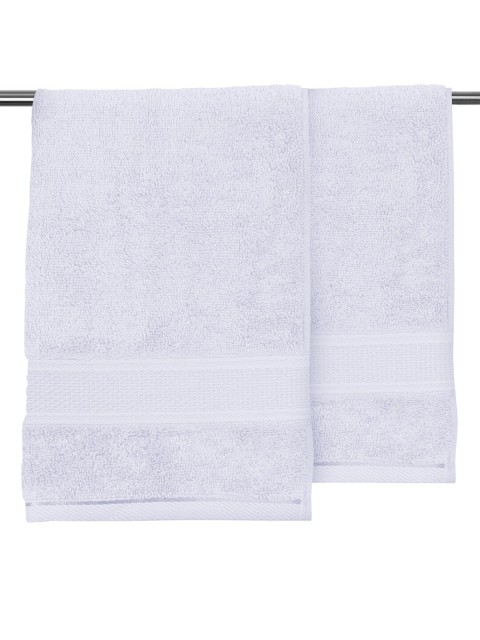 

URBAN SPACE Unisex White Set of 2 Bath Towels