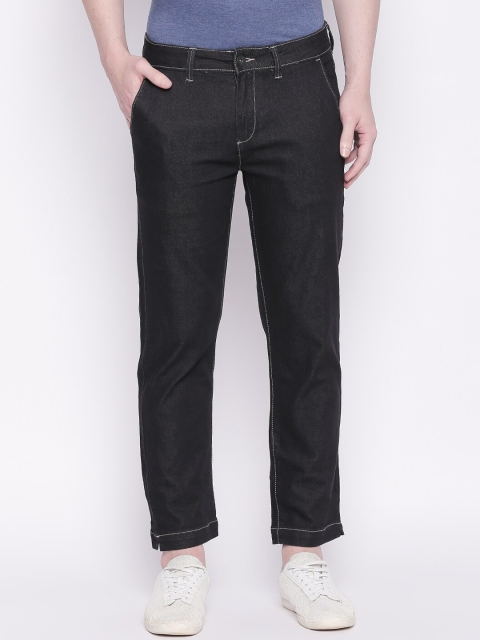 

SF JEANS by Pantaloons Men Black Regular Fit Mid-Rise Clean Look Jeans