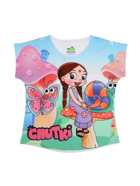 

Chhota Bheem Girls Multicoloured Printed Round Neck T-shirt, Multi