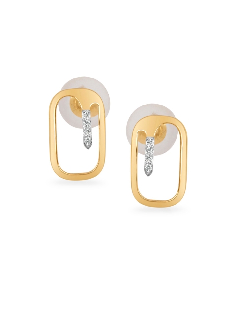 

Mia by Tanishq 14-KT Back on Track Gold Stud Earrings