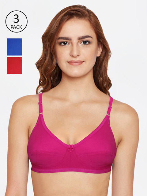 

Bodycare Pack of 3 Non-Wired Non Padded Everyday Bra 6817RBLRARE, Blue