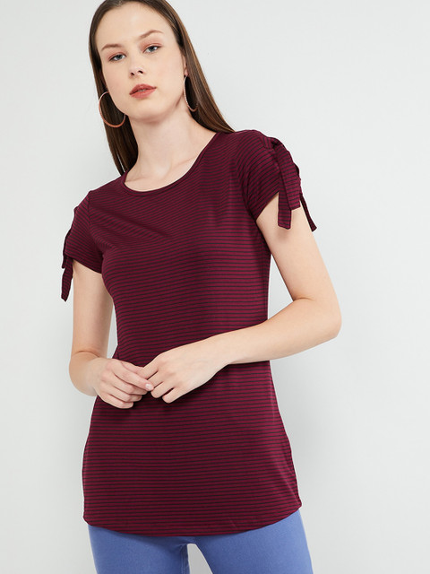

max Women Maroon Solid Top