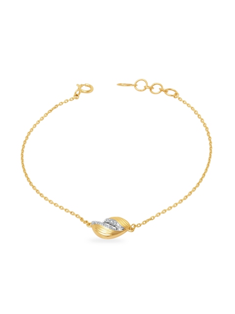 

Mia by Tanishq 14 Kt Glitter Conch Shell Gold & Diamond Bracelet, Yellow