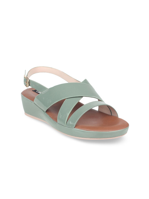 

Sherrif Shoes Women Green Solid Heels