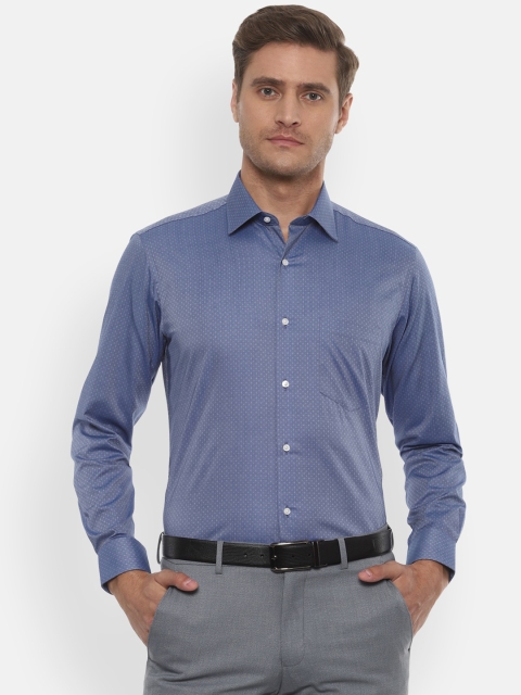 

Van Heusen Men Blue Regular Fit Printed Formal Shirt
