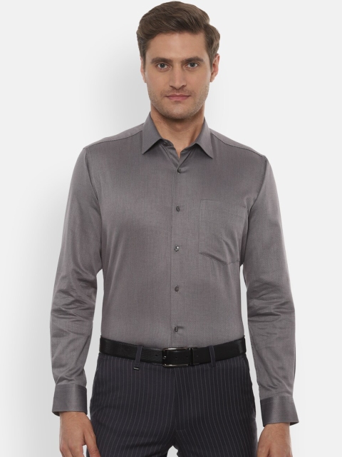 

Van Heusen Men Grey Regular Fit Solid Formal Shirt