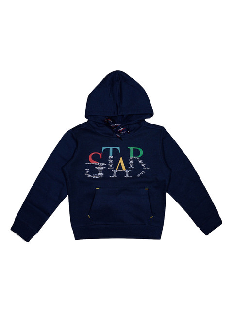 

Luke & Lilly Boys Navy Blue Printed Hooded Sweatshirt
