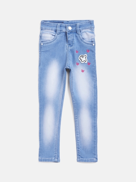 

Purple Feather Girls Blue Slim Fit Mid-Rise Clean Look Jeans