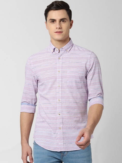 

Peter England Casuals Men Multicoloured Slim Fit Striped Casual Shirt, Multi