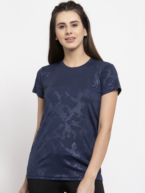 

CUKOO Women Navy Blue Printed T-Shirt