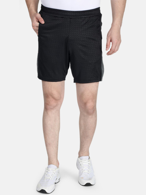 

rock.it Men Black Solid Regular Fit Sports Shorts