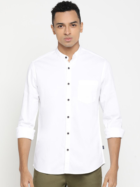 

Pepe Jeans Men White Regular Fit Solid Casual Shirt