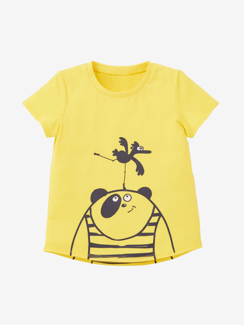 

Domyos By Decathlon Kids Yellow & Black Gym Sportee 100 T-shirt