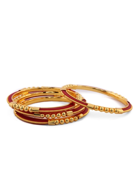 

Rubans Set of 4 Gold-Plated Handcrafted Traditional Bangles