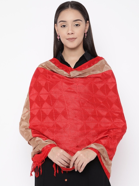

Pashmoda Women Red Kashmiri Aari Embroidered Stole