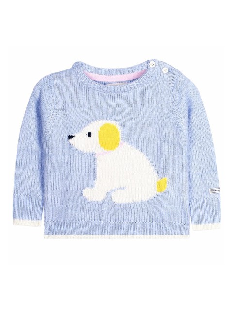 

Cherry Crumble Boys Blue Self Design Pullover Sweater