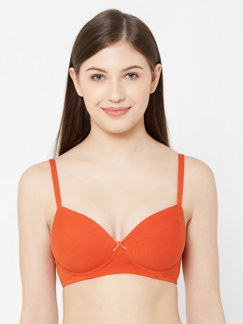 

Juliet Orange Solid Non-Wired Heavily Padded Everyday Bra 010002700008179