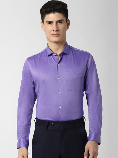 

Peter England Men Purple Slim Fit Solid Formal Shirt