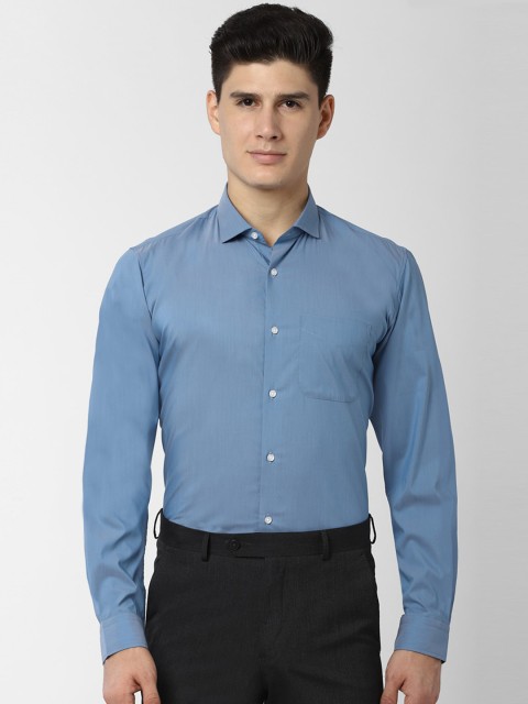 

Peter England Men Blue Slim Fit Solid Formal Shirt