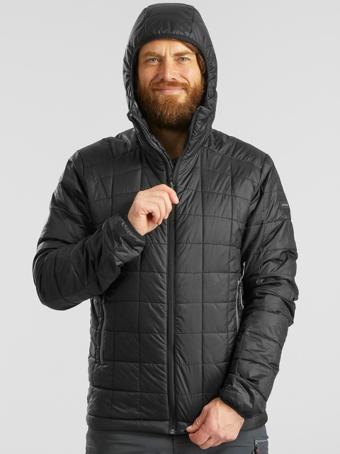 FORCLAZ By Decathlon Men Black Mountain Trekking Insulator Padded Jacket