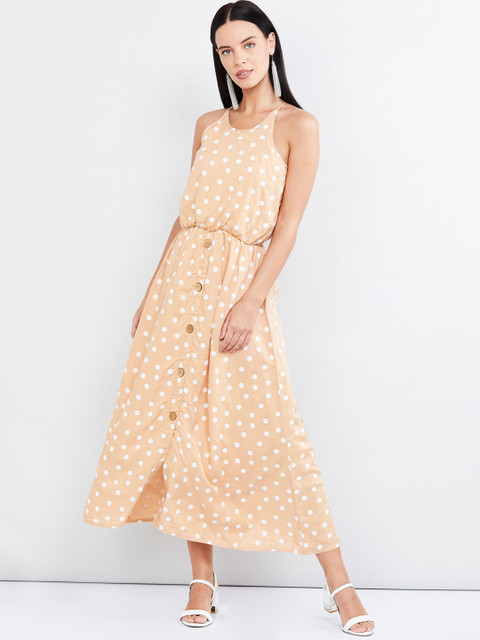 

max Women Brown Printed Maxi Dress