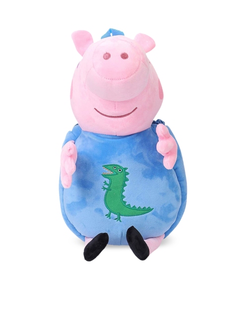 

Peppa Pig Kids Blue & Pink Plush Toy Bag