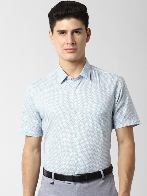 

Peter England Men Blue Slim Fit Printed Formal Shirt