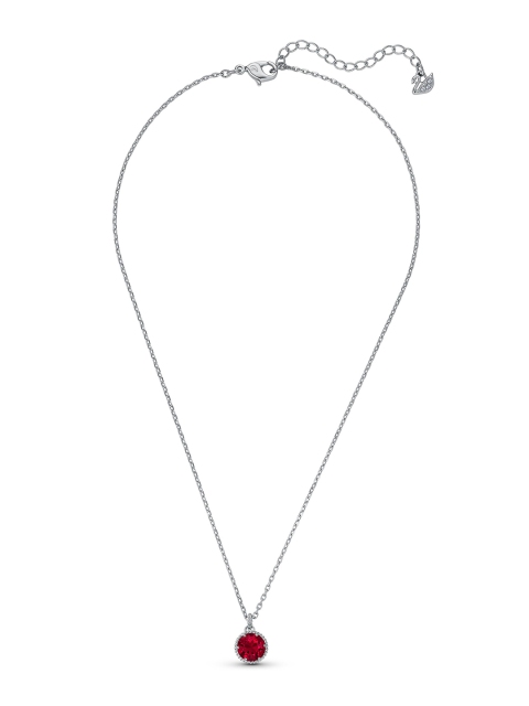 

SWAROVSKI Rhodium-Plated Red Birthstone Pendant