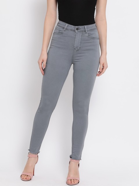 

Code 61 Women Grey Skinny Fit High-Rise Clean Look Stretchable Jeans