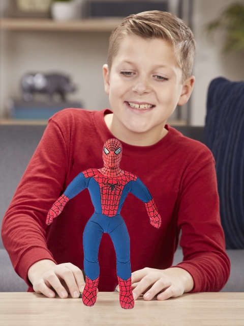 

Dimpy Stuff Unisex Kids Blue & Red Spiderman Stuffed Soft Plush Big Toy