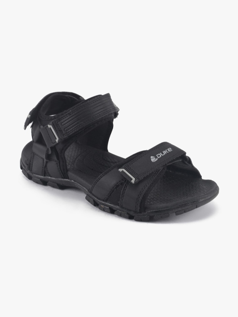 

Duke Men Black Solid Sports Sandals