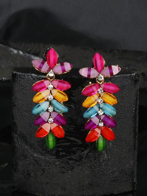 

ANIKAS CREATION Gold-Plated Floral Studs