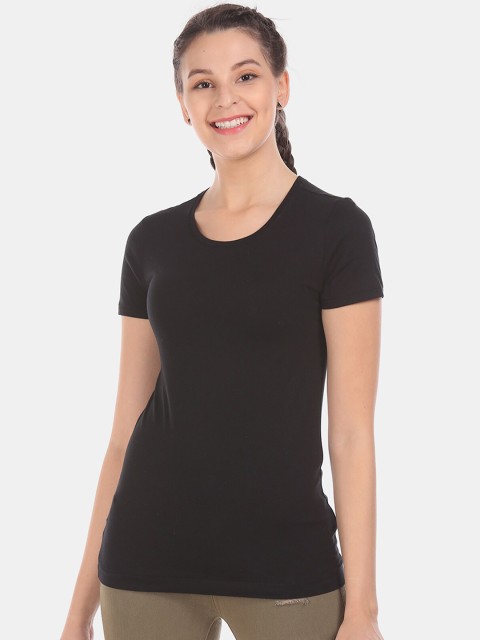 

GAP Women Black Pure Body Short Sleeve Tee