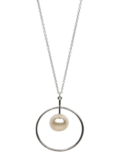 

Toniq Elegant Peart Silver-Plated Embellished Chain