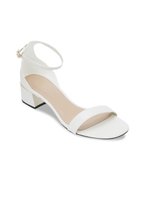 

CHARLES & KEITH Women White Solid Block Heels