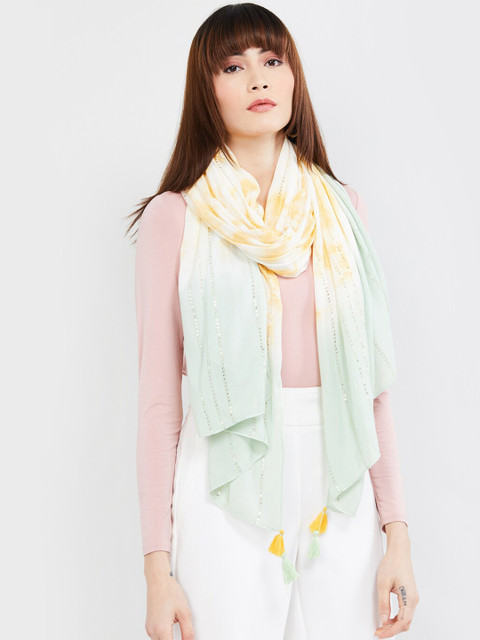 

max Women Yellow & Green Dyed Scarf