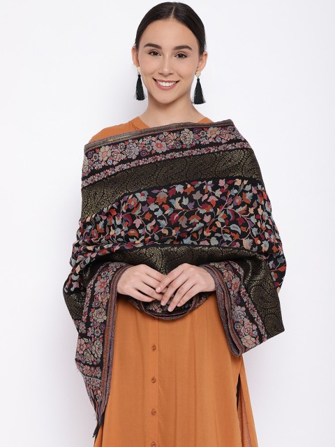 

Pashmoda Women Black Woven Design Stole