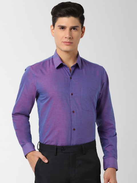 

Peter England Men Purple Regular Fit Solid Formal Shirt