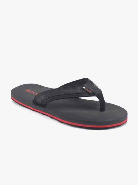

Duke Men Black Solid Thong Flip-Flops