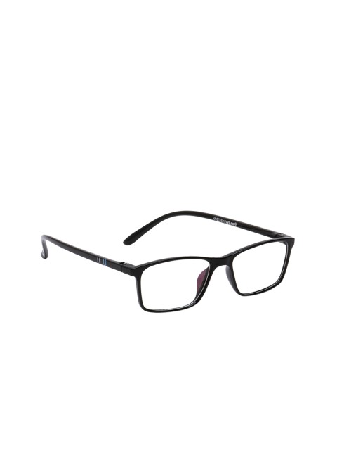 VAST Unisex Transparent & Black Solid Full Rim Rectangle Frames NEW_INTELLIGENT_SMALL