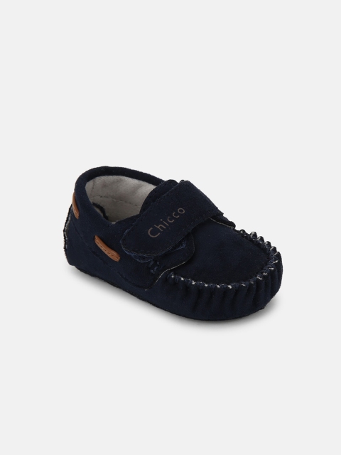 

Chicco Infant Boys Navy Blue Slip-On Booties