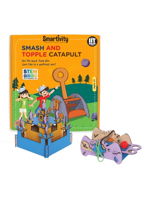 Smartivity Multicolored Smash And Topple Catapult, Multi