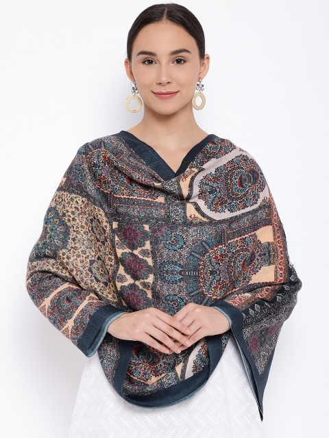 

Pashmoda Women Blue Printed Stole
