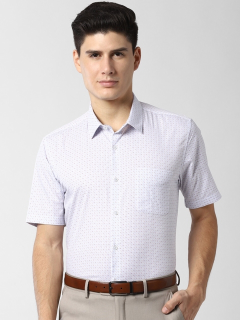 

Peter England Men White Regular Fit Printed Formal Shirt