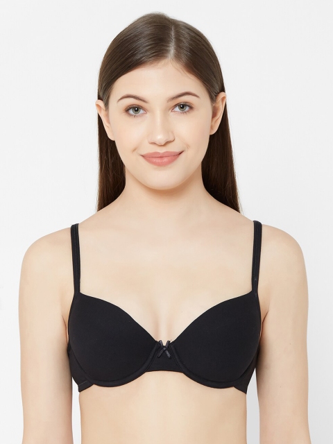 

Juliet Black Solid Underwired Heavily Padded Everyday Bra 010002700009106