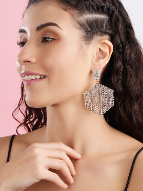 TOKYO TALKIES X rubans FASHION ACCESSORIES Gold-Toned Geometric Drop Earrings