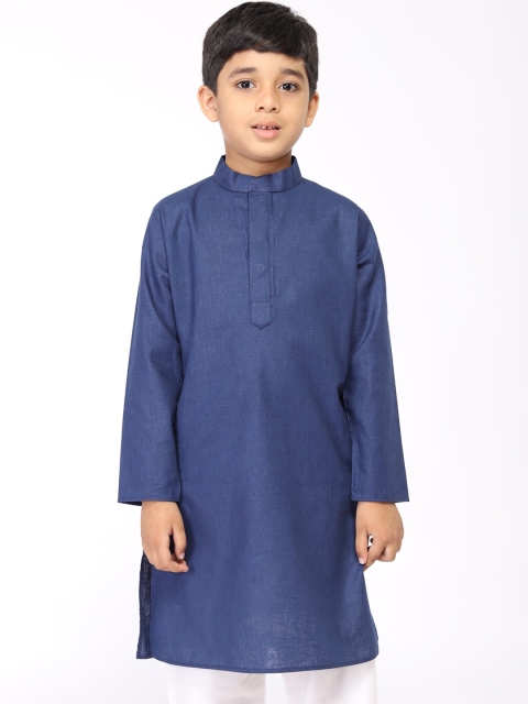 

TABARD Boys Blue Solid Straight Kurta