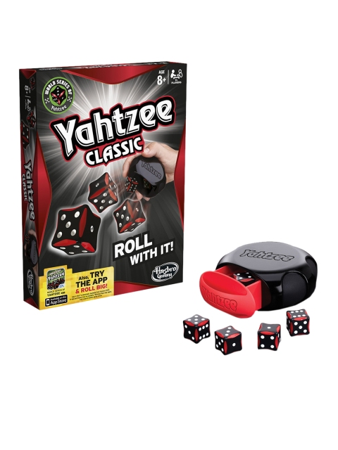 

Hasbro Black and Red Gaming Yahtzee Classic Roll With It