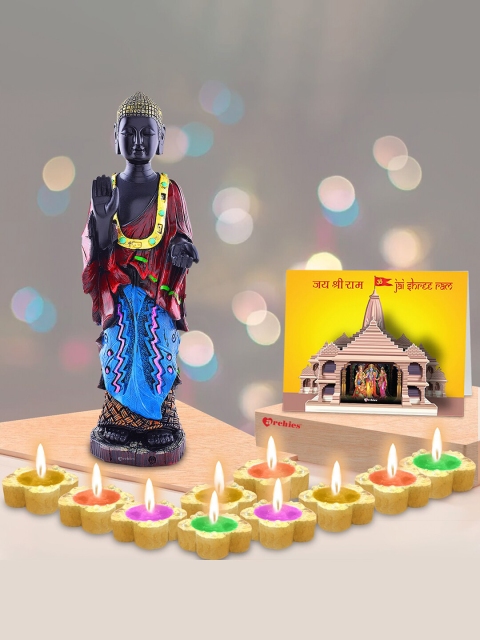 

Archies Multicoloured Diwali Showpiece Gift Set, Multi